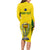 Custom Australia Cricket Long Sleeve Bodycon Dress World Cup Go Champions 2023 Indigenous - Wonder Print Shop