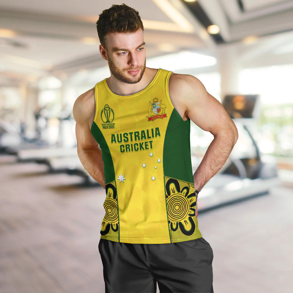 Custom Australia Cricket Men Tank Top World Cup Go Champions 2023 Indigenous - Wonder Print Shop