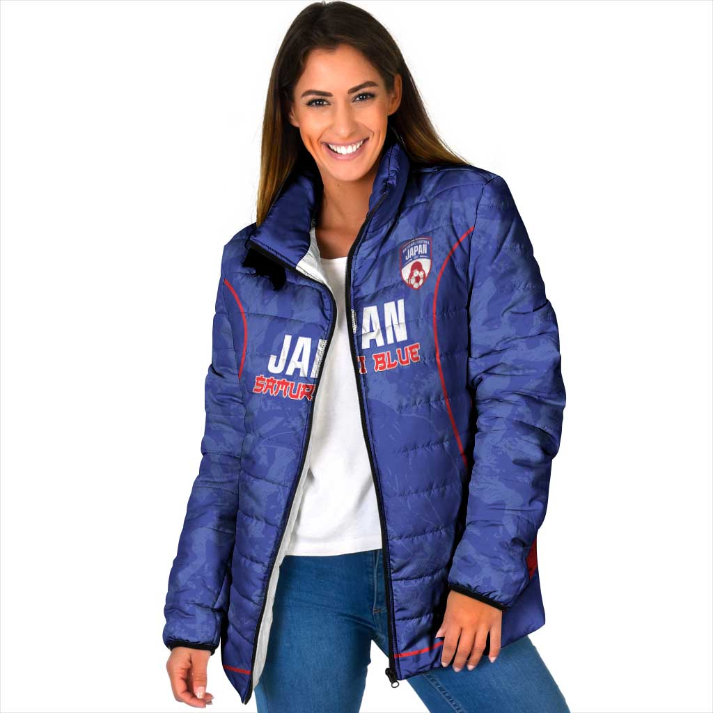 Custom Japan Football Padded Jacket 2026 Come On Samurai Blue - Wonder Print Shop