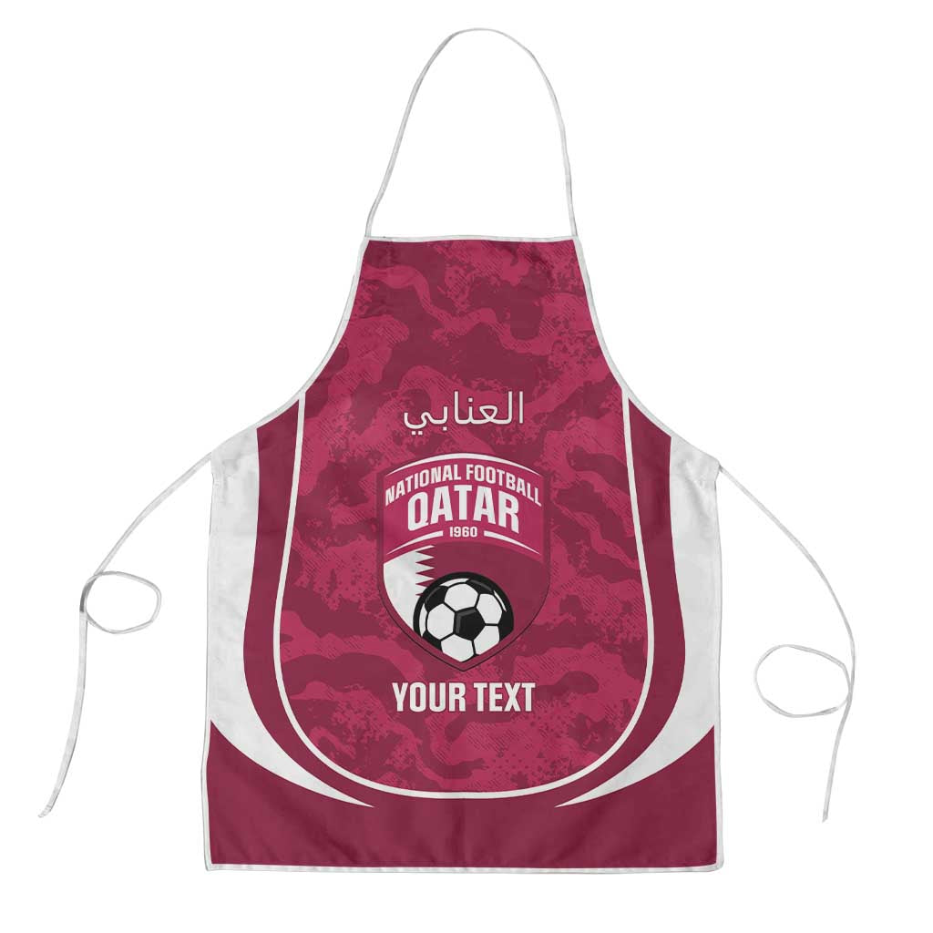 Custom Qatar Football Apron 2026 Come On The Maroons - Wonder Print Shop