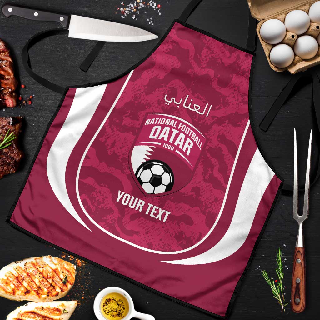 Custom Qatar Football Apron 2026 Come On The Maroons - Wonder Print Shop