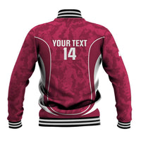 Custom Qatar Football Baseball Jacket 2026 Come On The Maroons - Wonder Print Shop