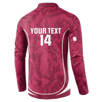 Custom Qatar Football Button Sweatshirt 2026 Come On The Maroons - Wonder Print Shop