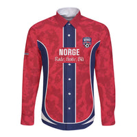 Custom Norway Football Long Sleeve Button Shirt 2026 Come On Norge - Wonder Print Shop
