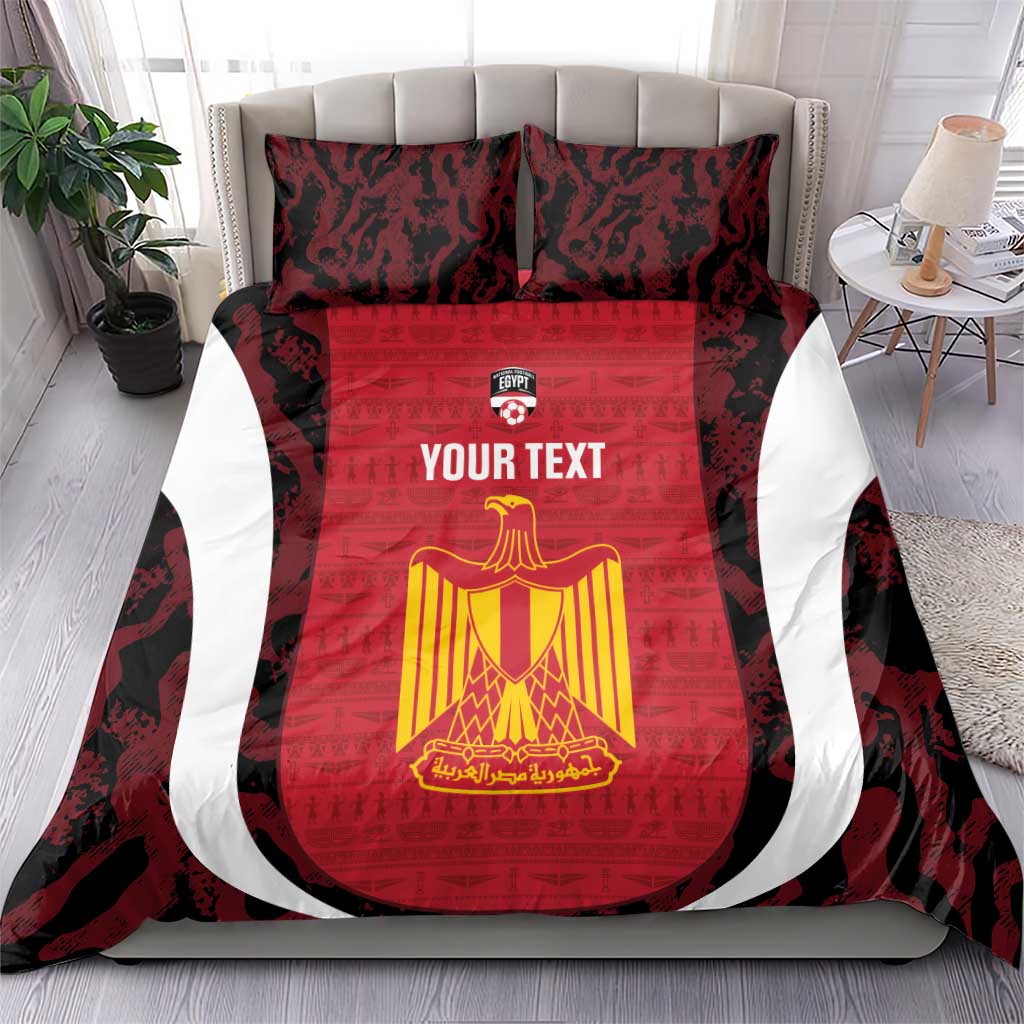 Custom Egypt Football Bedding Set 2026 Go Pharaohs Ancient Egyptian Pattern - Wonder Print Shop
