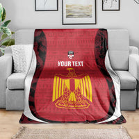 Custom Egypt Football Blanket 2026 Go Pharaohs Ancient Egyptian Pattern - Wonder Print Shop