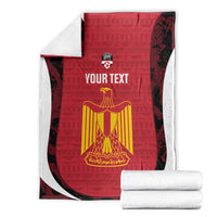 Custom Egypt Football Blanket 2026 Go Pharaohs Ancient Egyptian Pattern - Wonder Print Shop