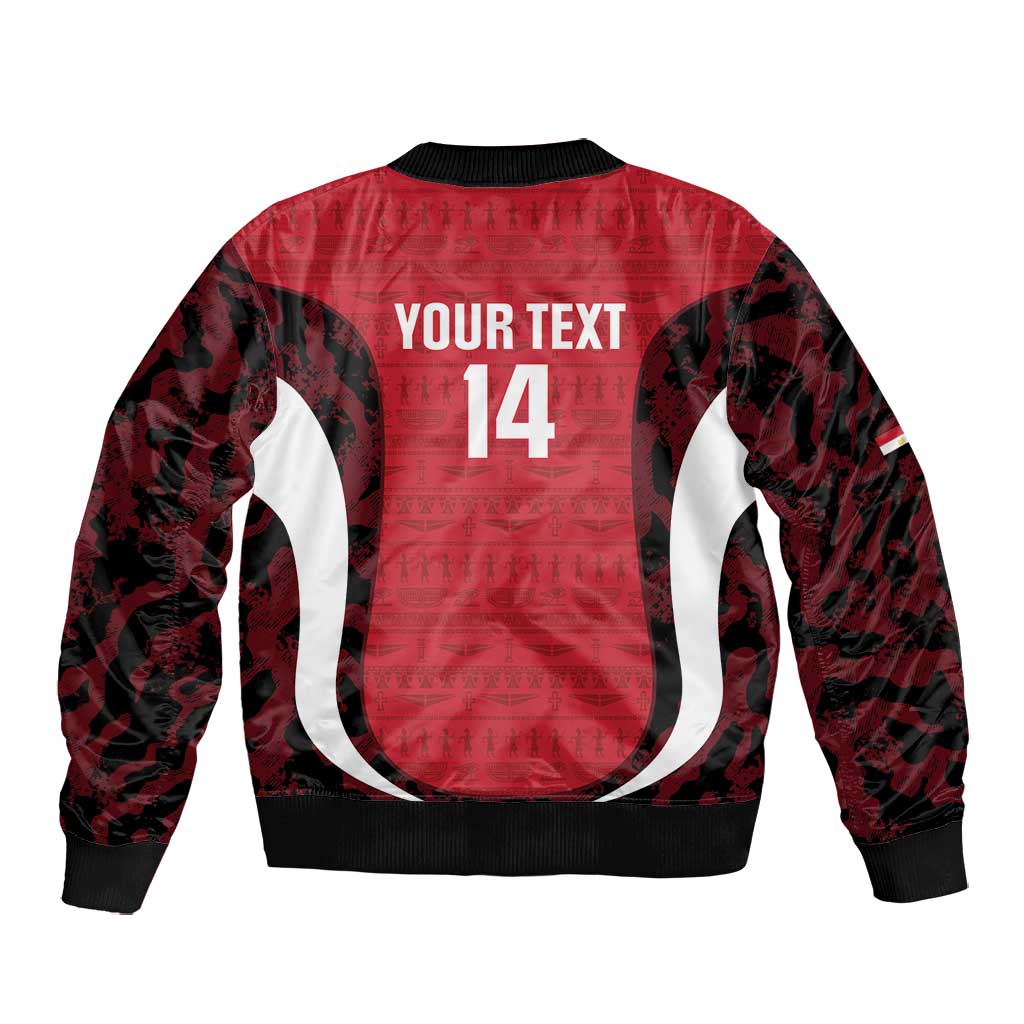 Custom Egypt Football Bomber Jacket 2026 Go Pharaohs Ancient Egyptian Pattern - Wonder Print Shop