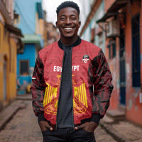 Custom Egypt Football Bomber Jacket 2026 Go Pharaohs Ancient Egyptian Pattern - Wonder Print Shop