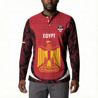 Custom Egypt Football Button Sweatshirt 2026 Go Pharaohs Ancient Egyptian Pattern