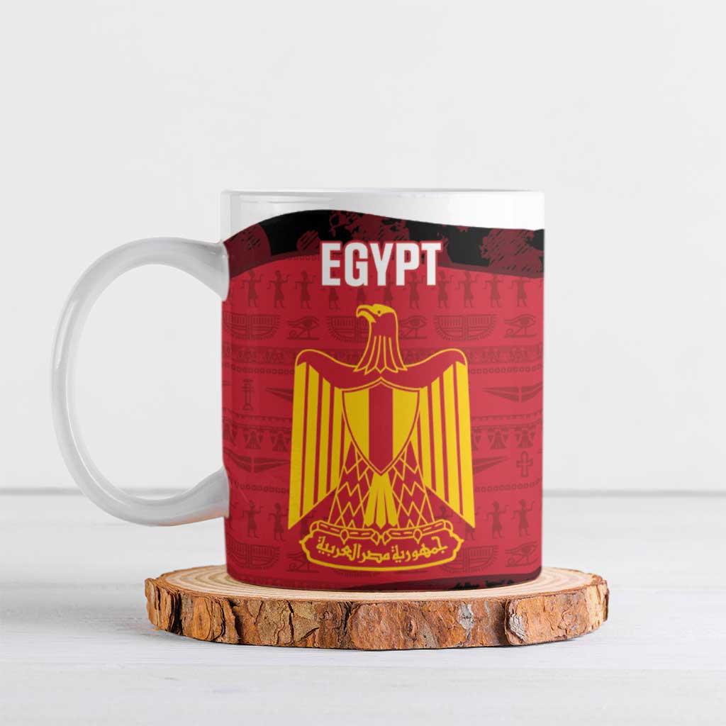 Custom Egypt Football Ceramic Mug 2026 Go Pharaohs Ancient Egyptian Pattern - Wonder Print Shop