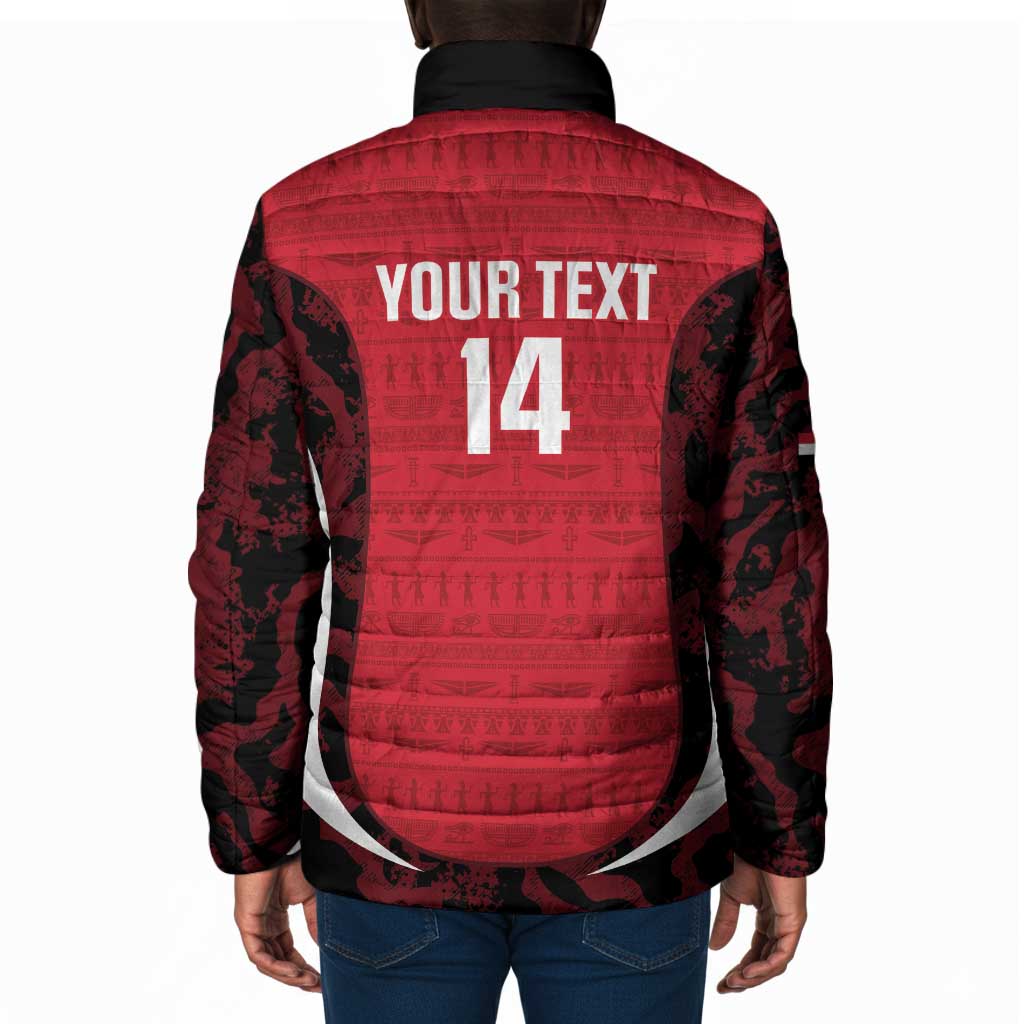 Custom Egypt Football Padded Jacket 2026 Go Pharaohs Ancient Egyptian Pattern - Wonder Print Shop