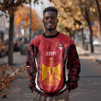 Custom Egypt Football Sweatshirt 2026 Go Pharaohs Ancient Egyptian Pattern - Wonder Print Shop