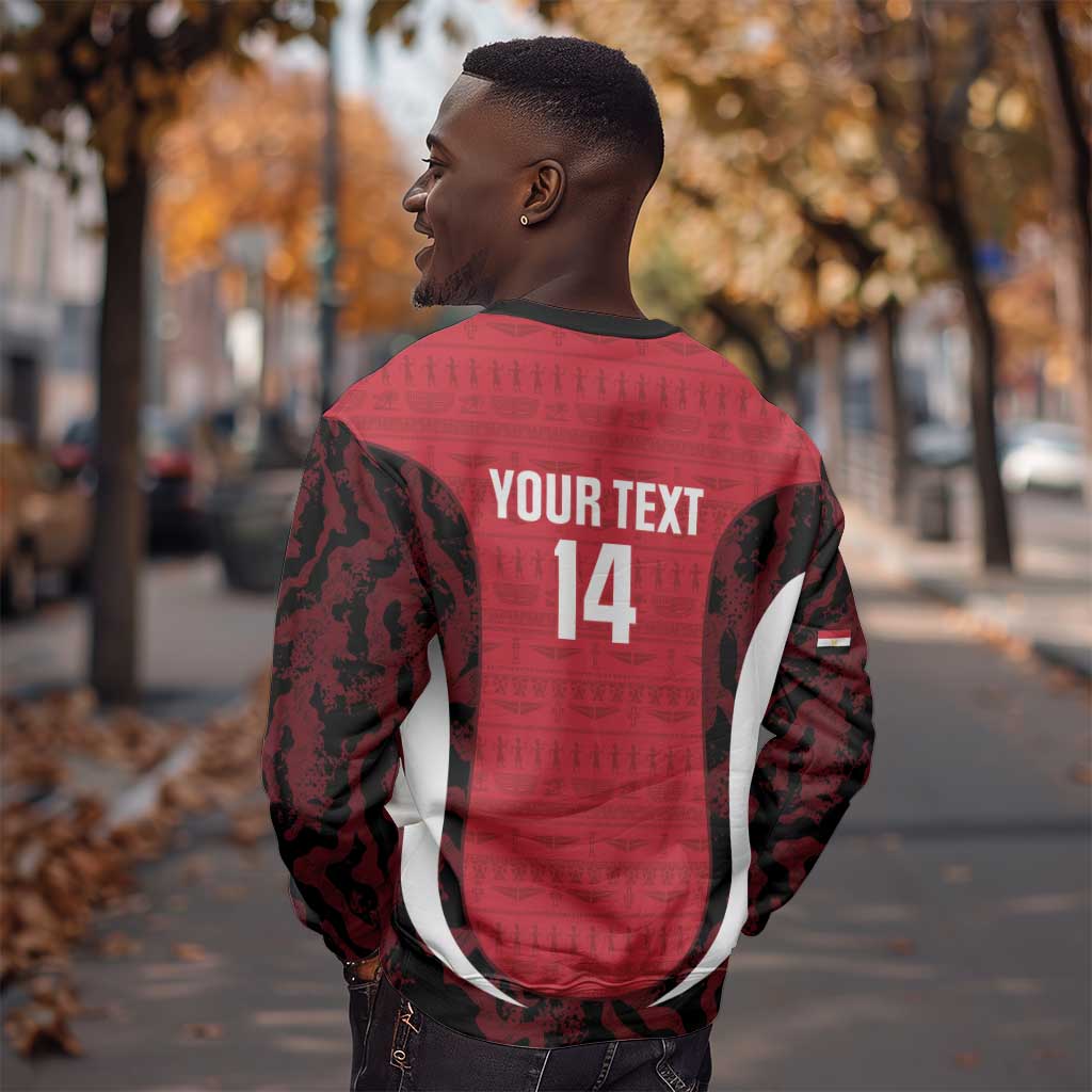 Custom Egypt Football Sweatshirt 2026 Go Pharaohs Ancient Egyptian Pattern - Wonder Print Shop