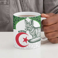 Custom Algeria Football Ceramic Mug 2026 Go Greens Fennec With Islamic Pattern - Wonder Print Shop