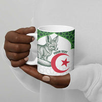 Custom Algeria Football Ceramic Mug 2026 Go Greens Fennec With Islamic Pattern - Wonder Print Shop