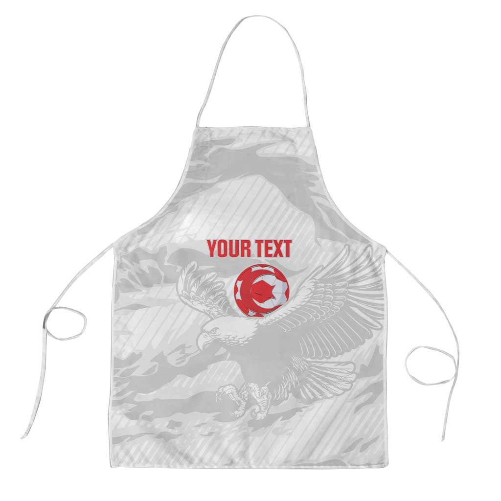 Custom Tunisia Football Apron 2026 Eagles of Carthage White Grunge - Wonder Print Shop