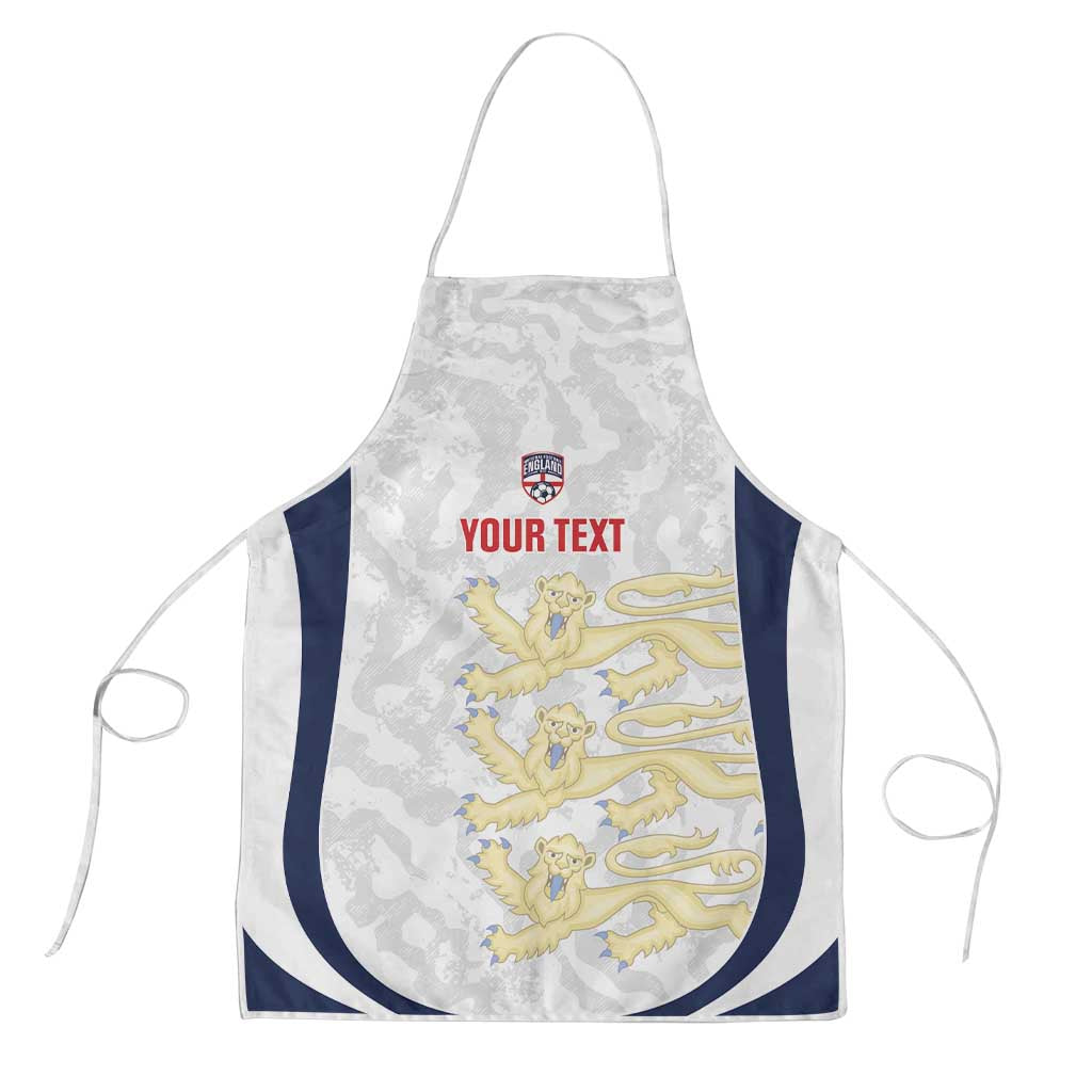 Custom England 2026 Football Apron Go Three Lions Grunge Style - Wonder Print Shop