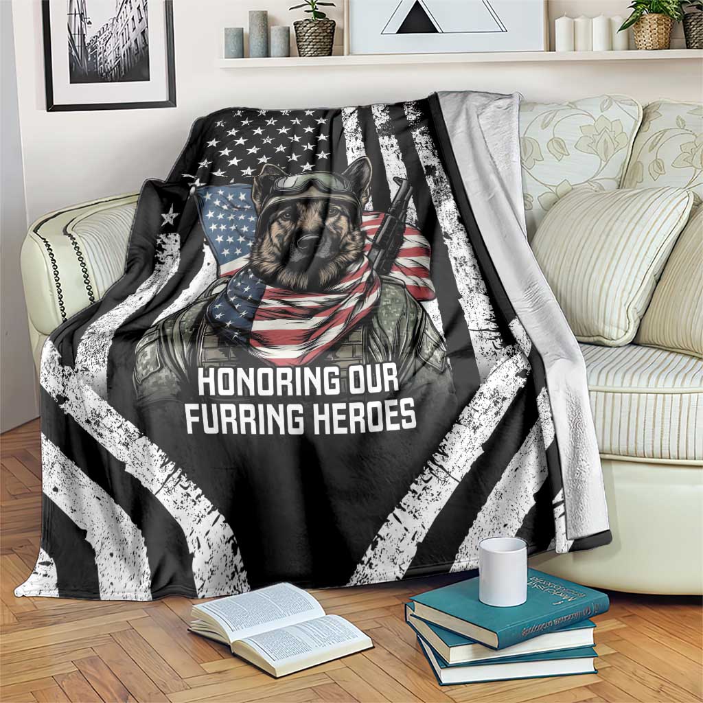 USA National K9 Veterans Day Blanket Honoring Our Furring Heroes