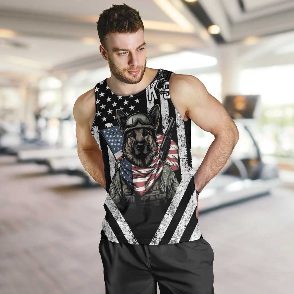 USA National K9 Veterans Day Men Tank Top Honoring Our Furring Heroes