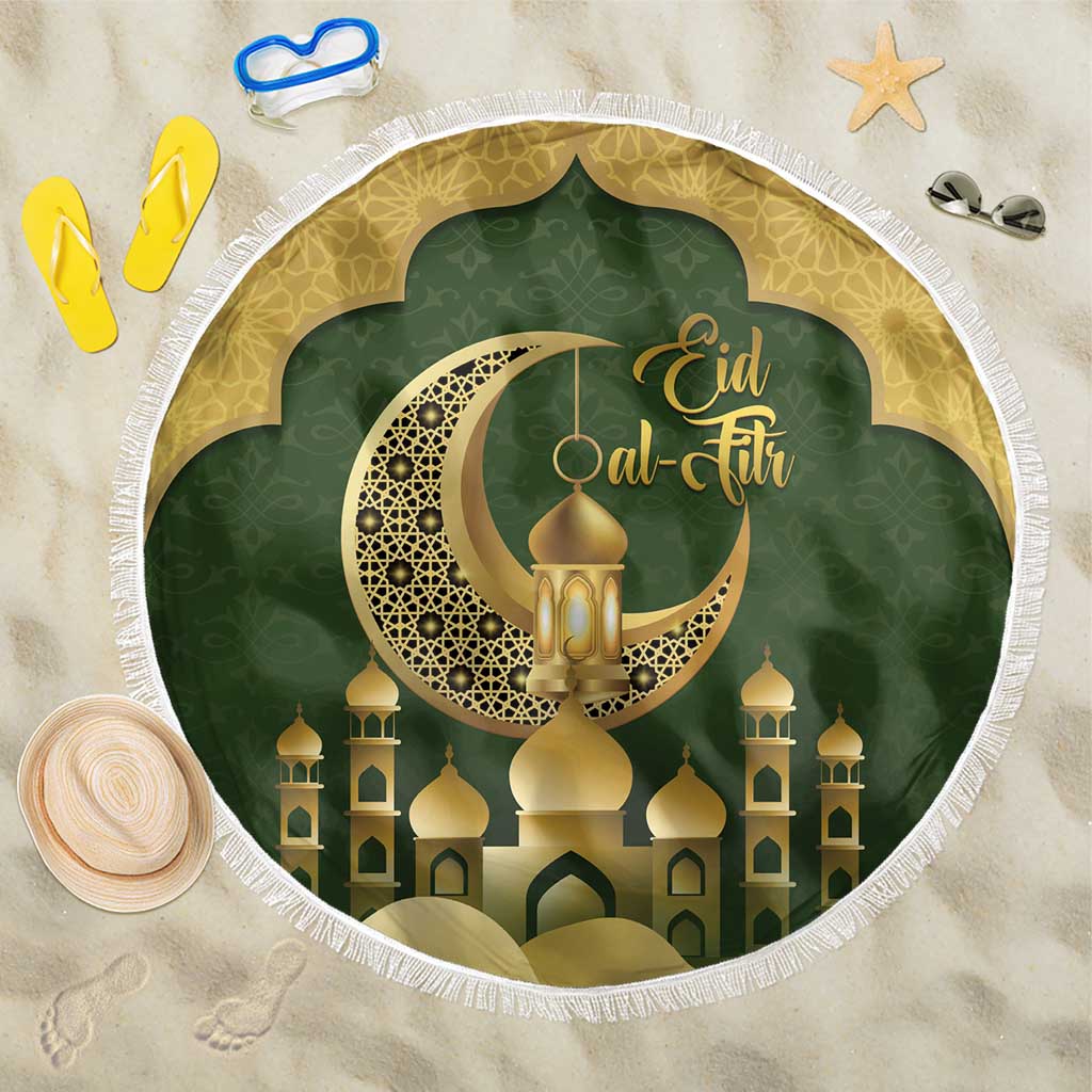 Eid al-Fitr Beach Blanket Khair Mubarak Islamic Pattern