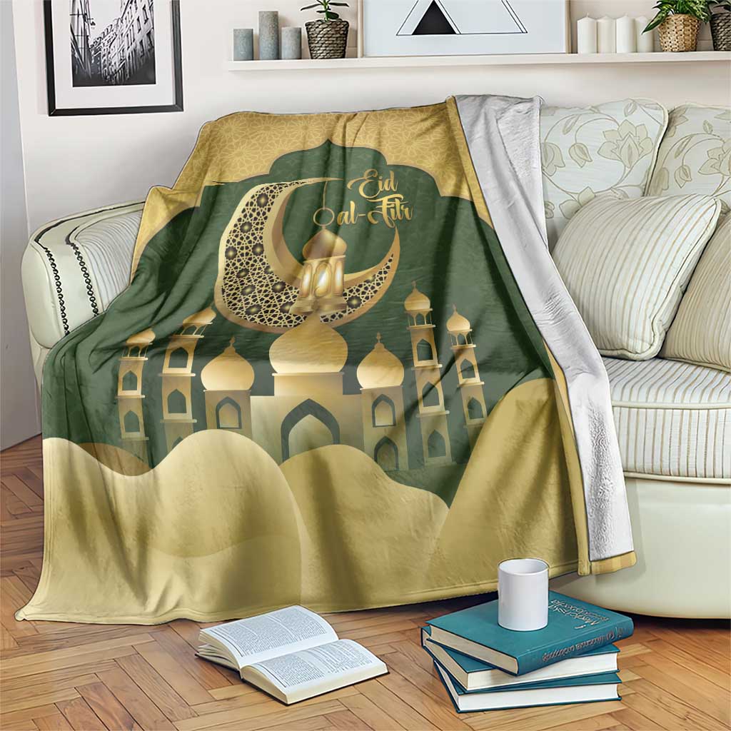 Eid al-Fitr Blanket Khair Mubarak Islamic Pattern