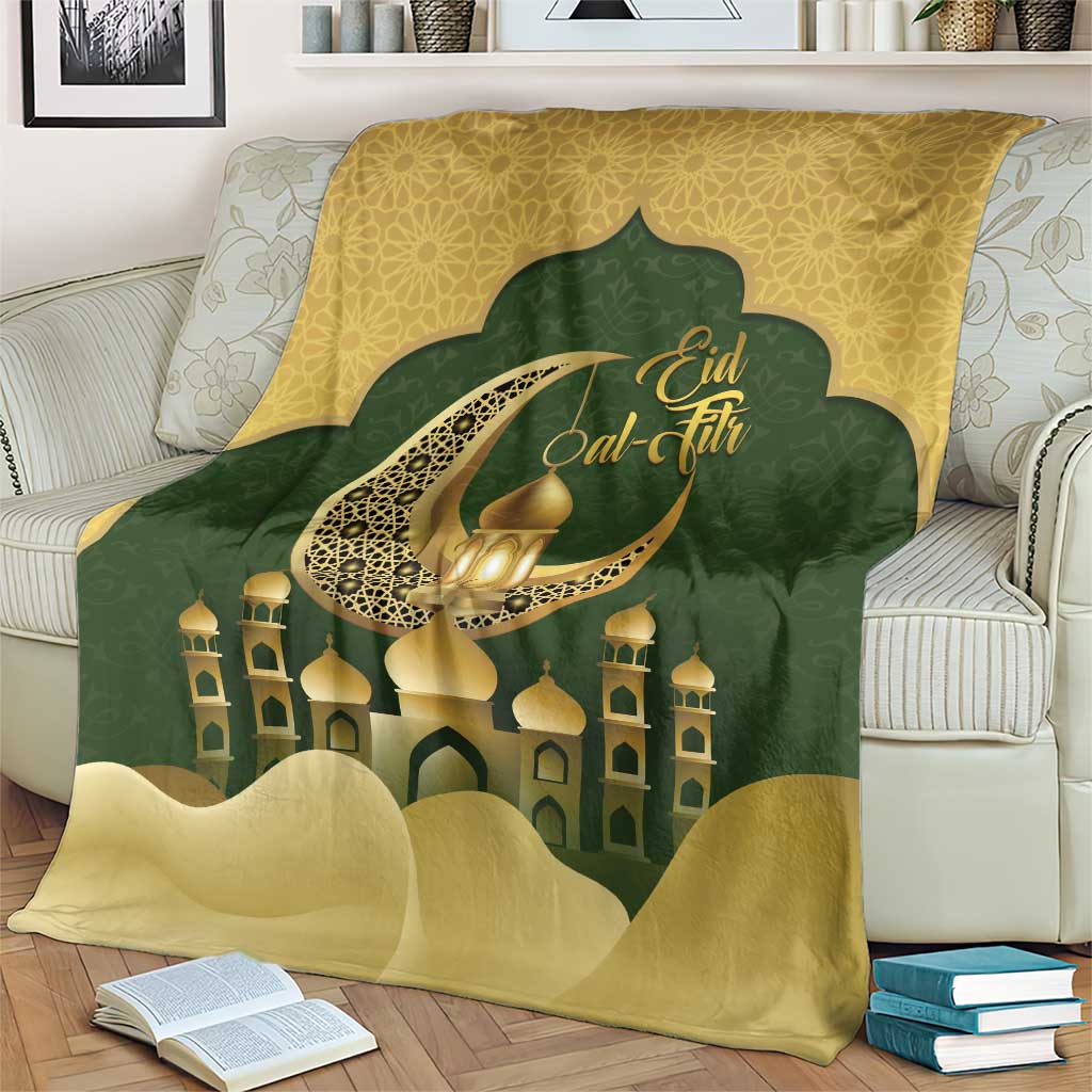 Eid al-Fitr Blanket Khair Mubarak Islamic Pattern