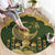 Eid al-Fitr Round Carpet Khair Mubarak Islamic Pattern