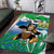 Personalised Sierra Leone Independence Day Area Rug Funny Chimpanzee With Drum