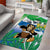 Personalised Sierra Leone Independence Day Area Rug Funny Chimpanzee With Drum