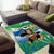 Personalised Sierra Leone Independence Day Area Rug Funny Chimpanzee With Drum