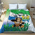 Personalised Sierra Leone Independence Day Bedding Set Funny Chimpanzee With Drum