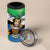 Personalised Sierra Leone Independence Day 4 in 1 Can Cooler Tumbler Funny Chimpanzee With Drum