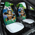 Personalised Sierra Leone Independence Day Car Seat Cover Funny Chimpanzee With Drum