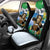 Personalised Sierra Leone Independence Day Car Seat Cover Funny Chimpanzee With Drum