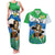 Personalised Sierra Leone Independence Day Couples Matching Tank Maxi Dress and Hawaiian Shirt Funny Chimpanzee With Drum