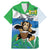 Personalised Sierra Leone Independence Day Family Matching Mermaid Dress and Hawaiian Shirt Funny Chimpanzee With Drum