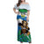 Personalised Sierra Leone Independence Day Family Matching Off Shoulder Maxi Dress and Hawaiian Shirt Funny Chimpanzee With Drum