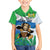 Personalised Sierra Leone Independence Day Family Matching Puletasi and Hawaiian Shirt Funny Chimpanzee With Drum