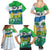 Personalised Sierra Leone Independence Day Family Matching Summer Maxi Dress and Hawaiian Shirt Funny Chimpanzee With Drum