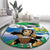 Personalised Sierra Leone Independence Day Round Carpet Funny Chimpanzee With Drum