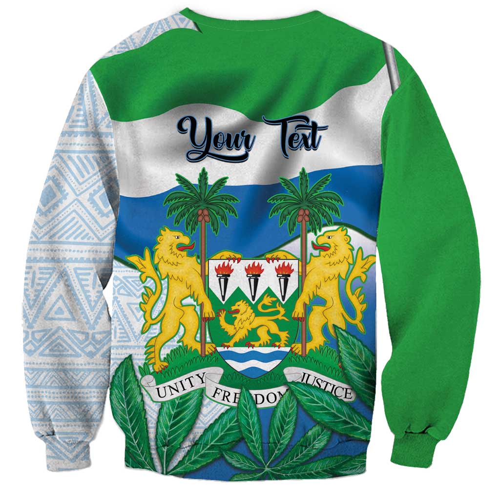 Personalised Sierra Leone Independence Day Sweatshirt Funny Chimpanzee With Drum