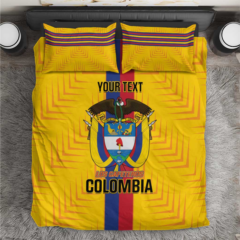 Custom Colombia Football Bedding Set Vamos Los Cafeteros