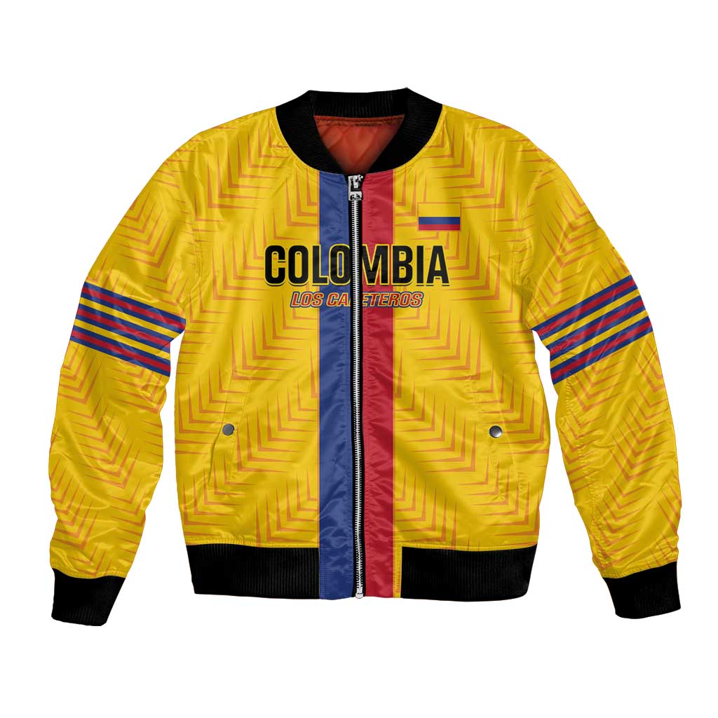 Custom Colombia Football Bomber Jacket Vamos Los Cafeteros