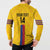 Custom Colombia Football Button Sweatshirt Vamos Los Cafeteros