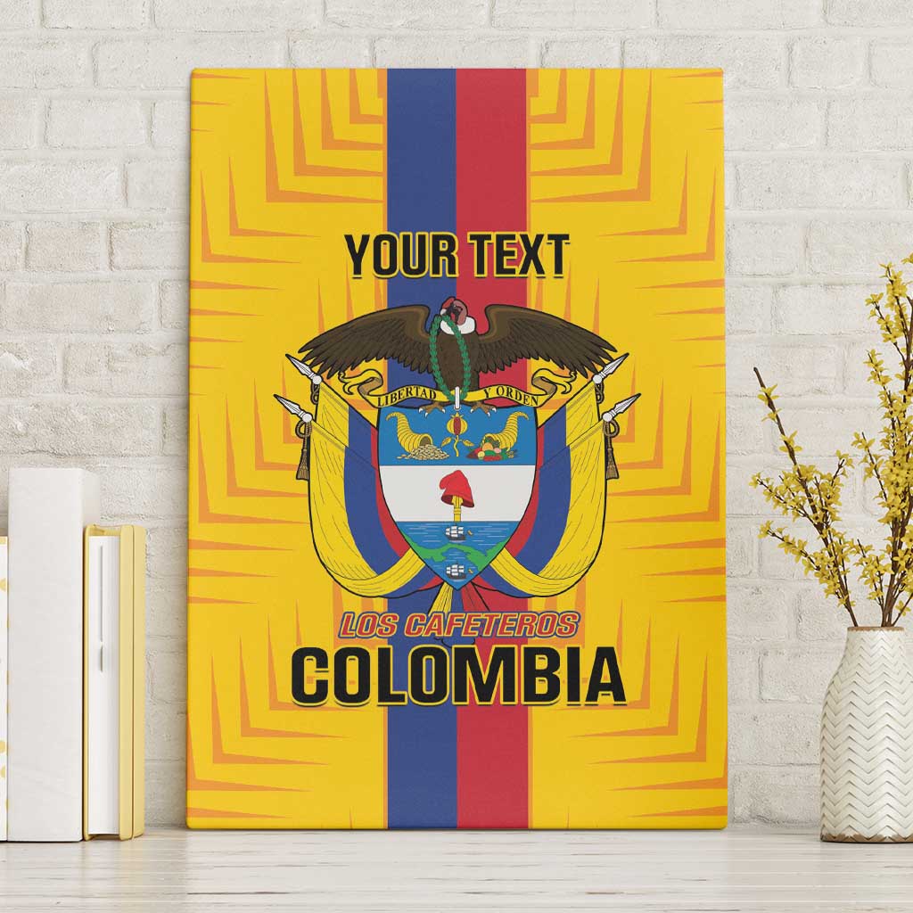 Custom Colombia Football Canvas Wall Art Vamos Los Cafeteros