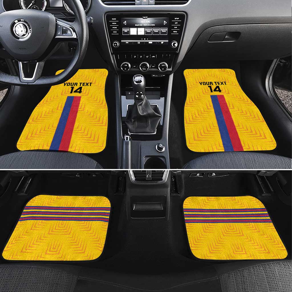 Custom Colombia Football Car Mats Vamos Los Cafeteros