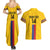 Custom Colombia Football Couples Matching Summer Maxi Dress and Hawaiian Shirt Vamos Los Cafeteros