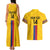 Custom Colombia Football Couples Matching Tank Maxi Dress and Hawaiian Shirt Vamos Los Cafeteros