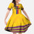 Custom Colombia Football Family Matching Off The Shoulder Long Sleeve Dress and Hawaiian Shirt Vamos Los Cafeteros